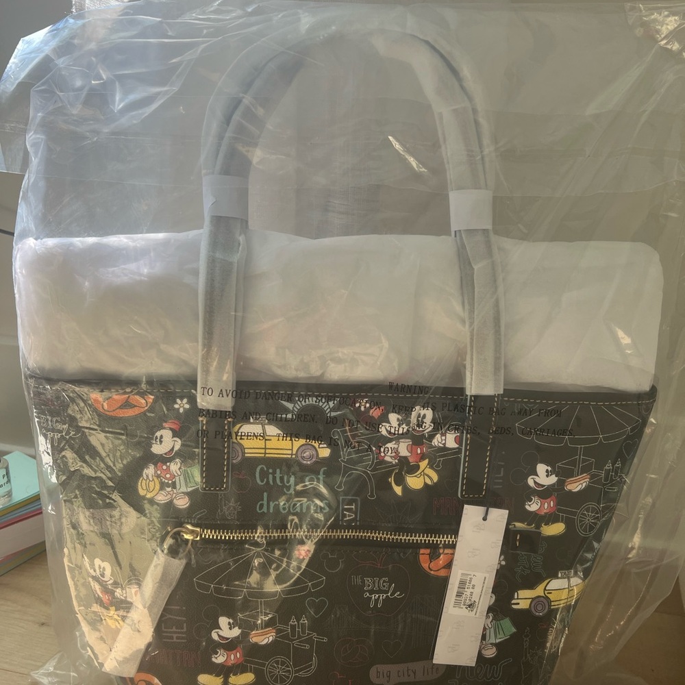 Dooney & Bourke Disney Tote - Black and Multicolor NEW YORK bag